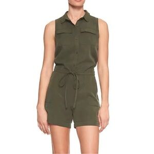 Banana Republic Deep Green Pocket Romper - Brand New!